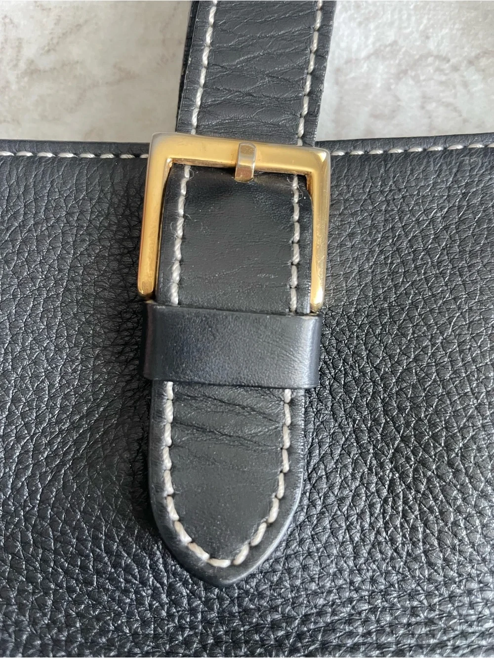 Vintage Burberrys “Buckle” Tote in soft pebbled calfskin leather